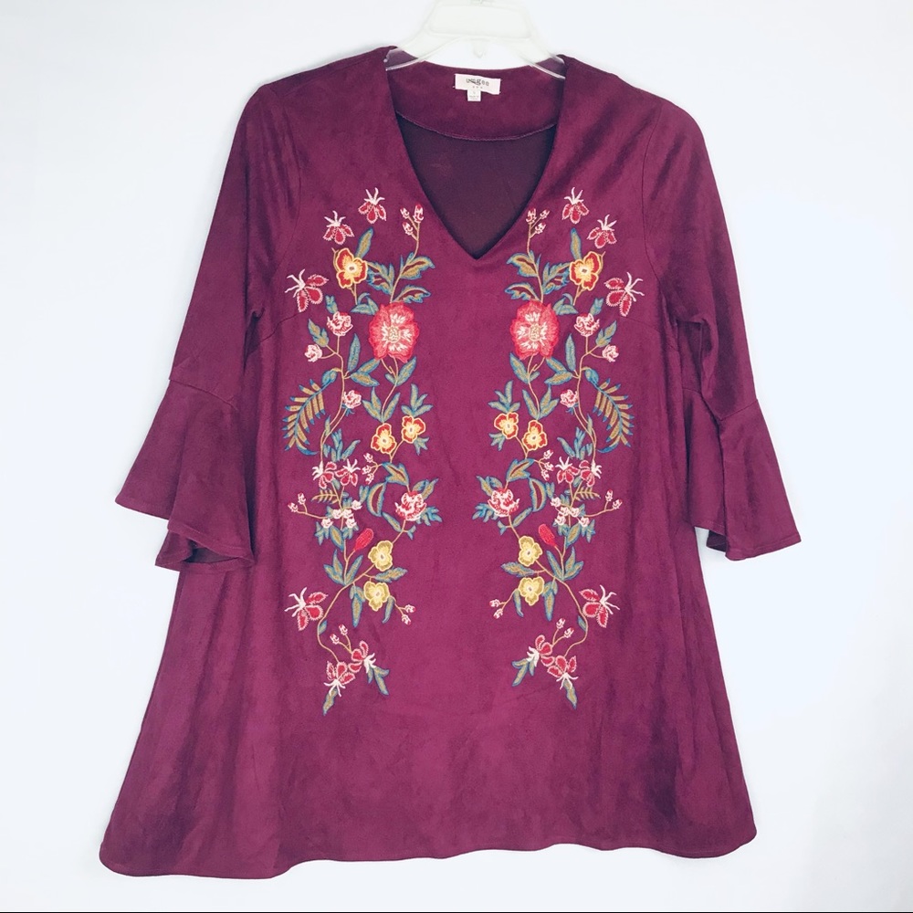 Umgee USA Boho Floral 3/4 Sleeve Size Small Dress / Tunic Top